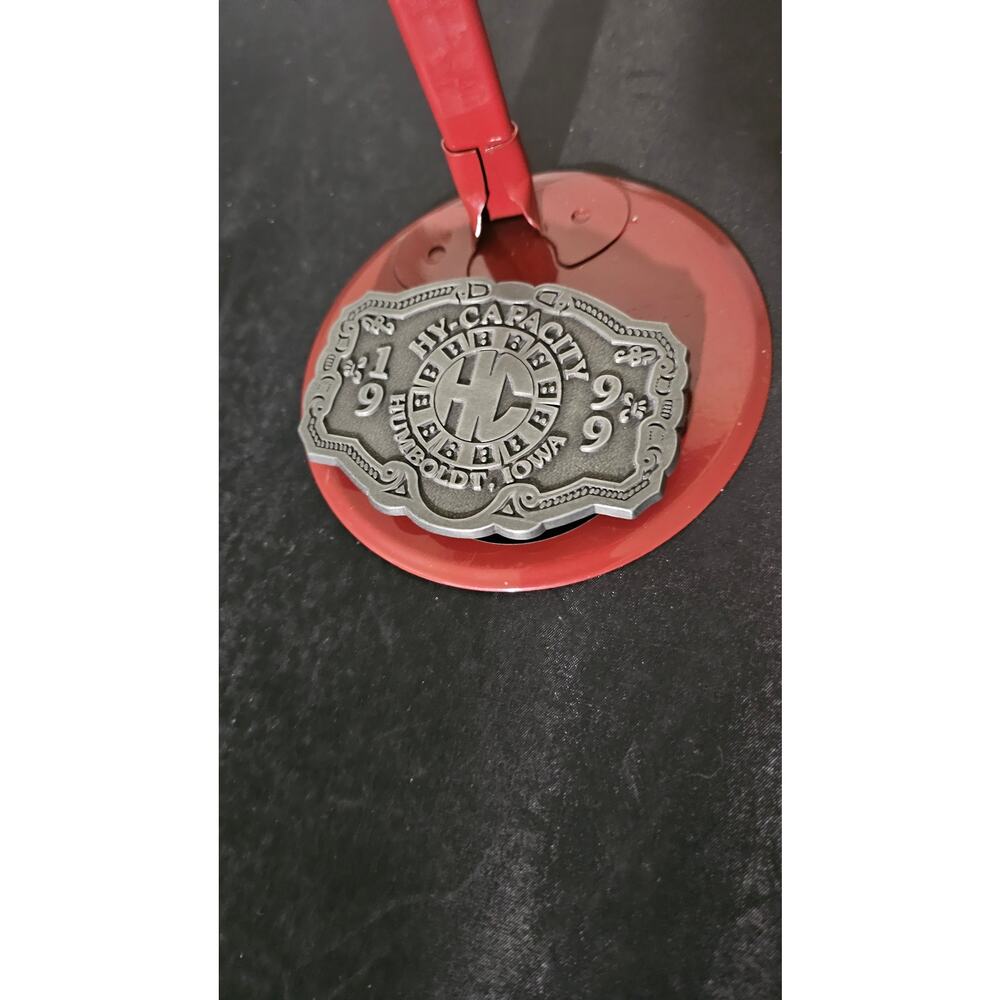 Hy-Capacity Humboldt Iowa Machinery Equipment 1990s Nos Vintage Belt Buckle